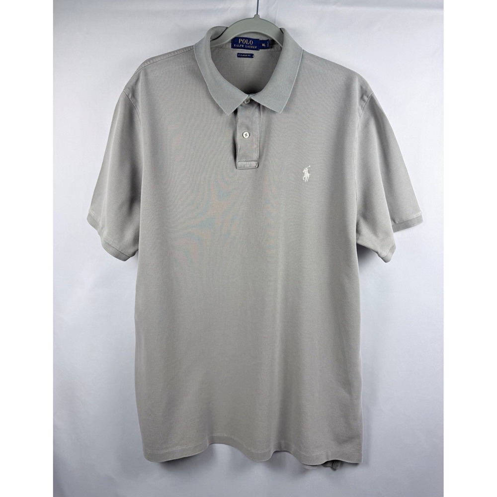 Polo Ralph Lauren Men's XL Gray Classic Fit Polo Shirt Embroidered Pony